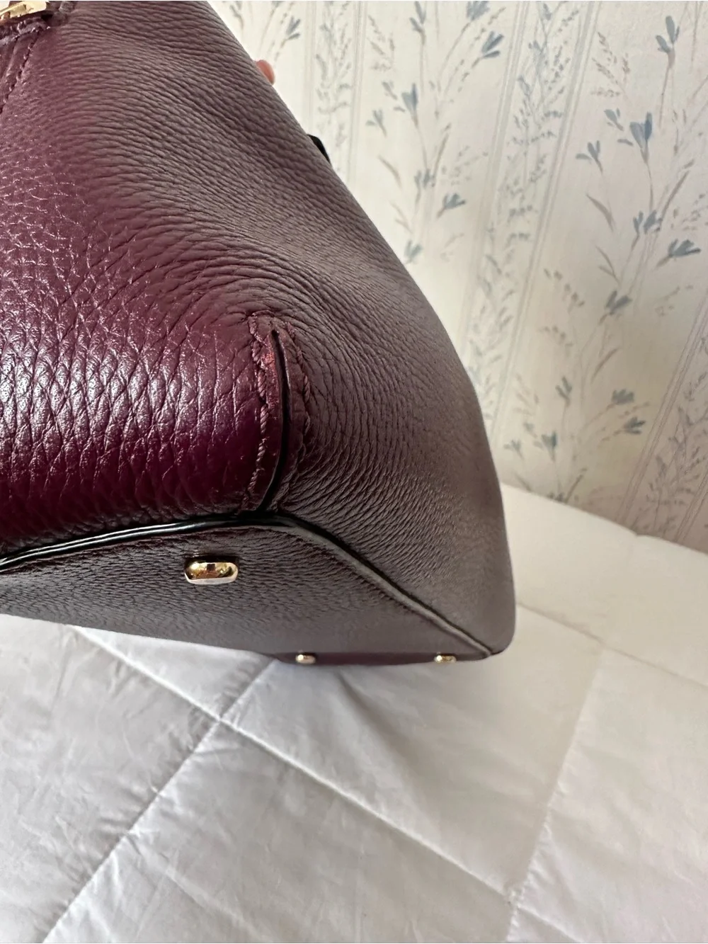 Kate Spade Plum Pebbled Leather Satchel